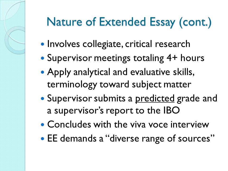ib extended essay guide