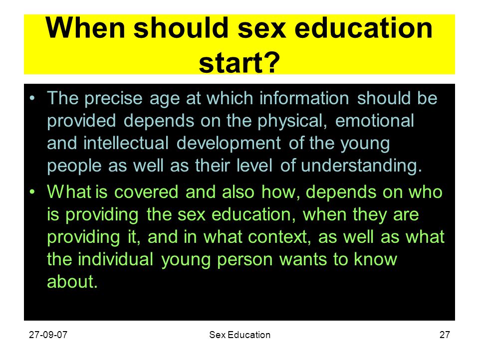 When Should Sex Education Start 32