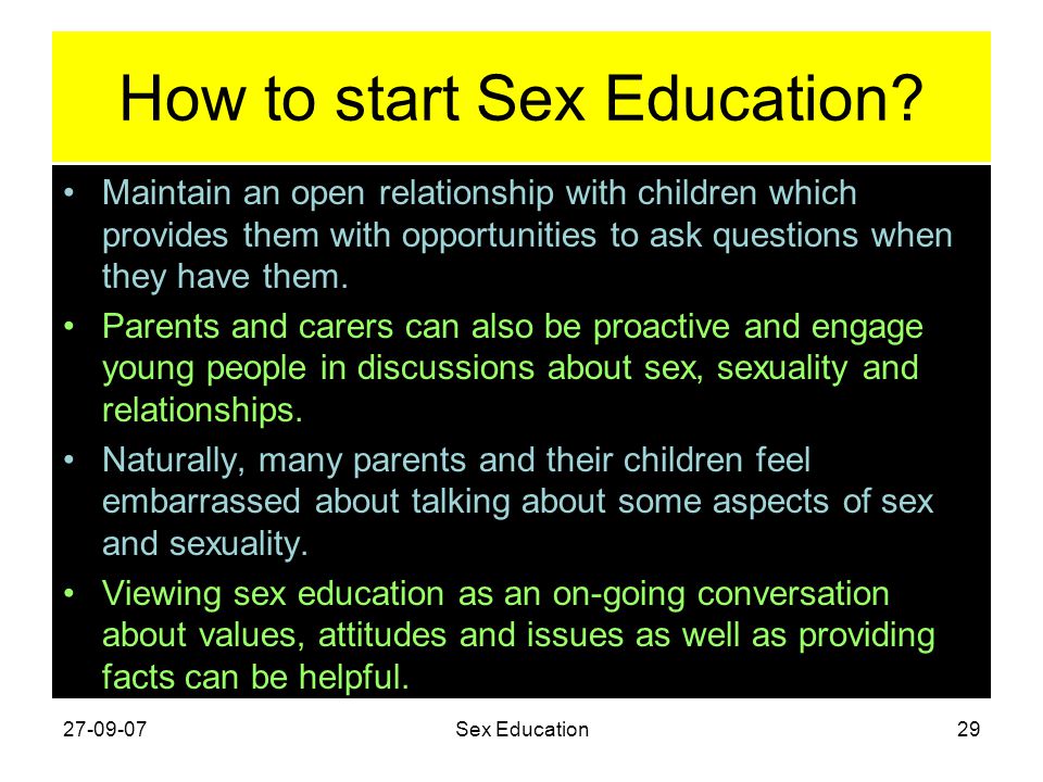 When Should Sex Education Start 45