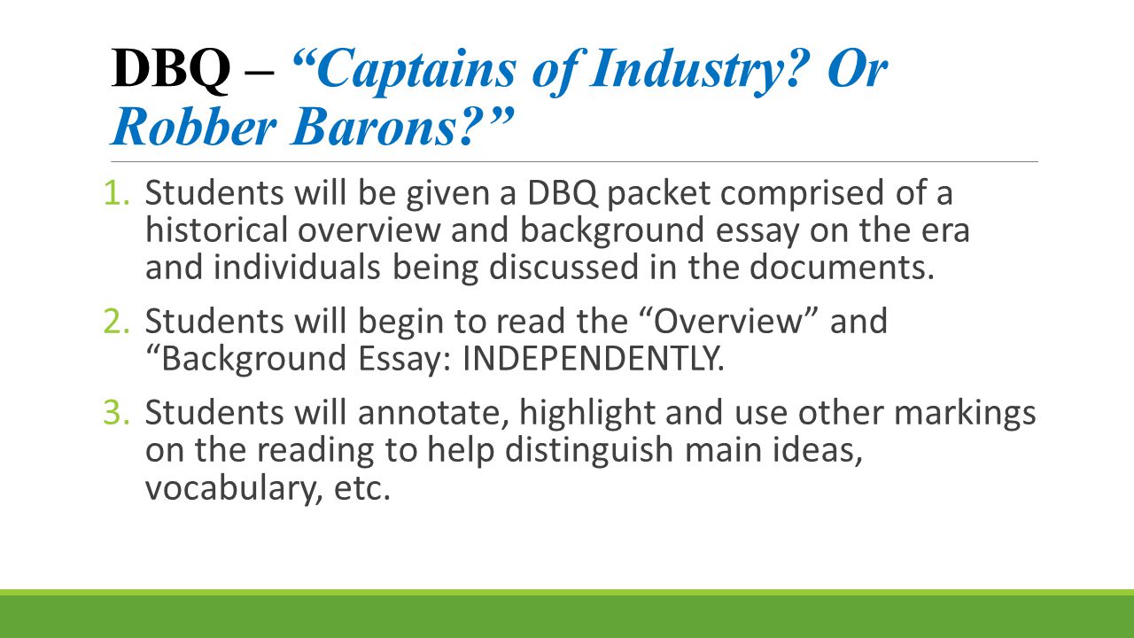 captains of industry or robber barons answer key