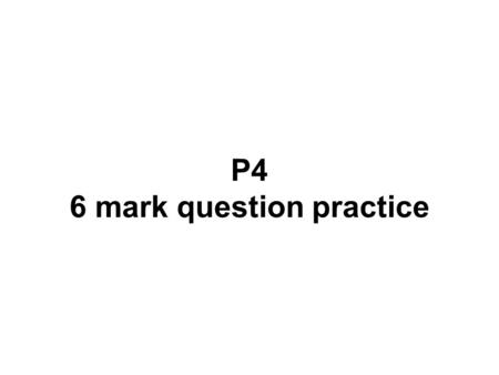 P4 6 mark question practice. Electricity can be dangerous, if a fault occurs in a circuit a shock could be fatal. Describe two safety measures used.