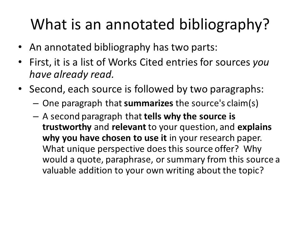 annotated bibliography mla example web