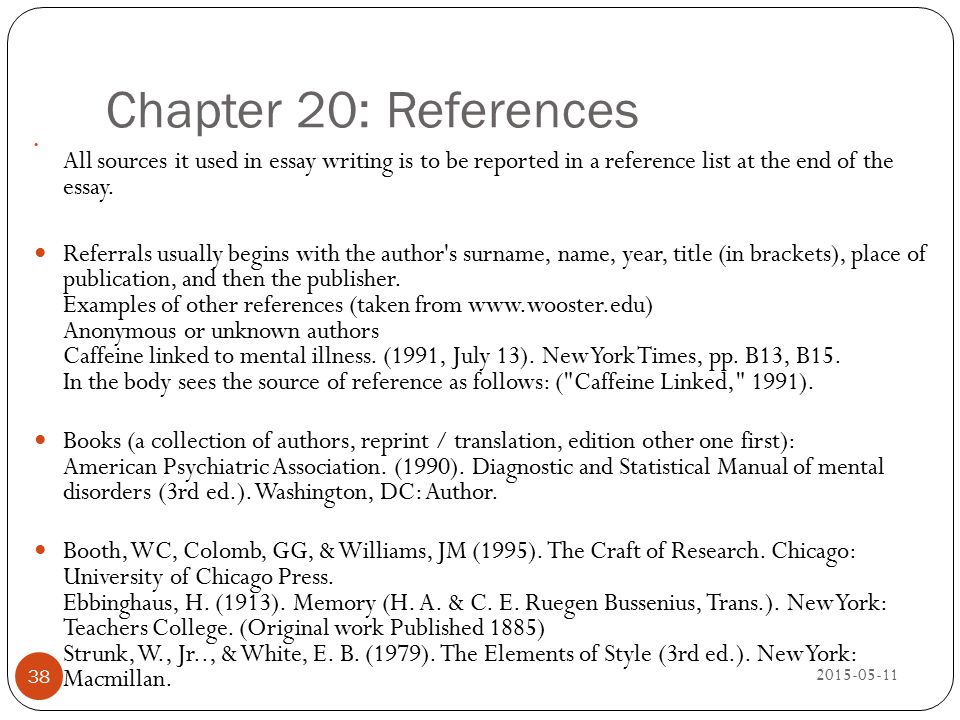 Referencing Sources In An Essay