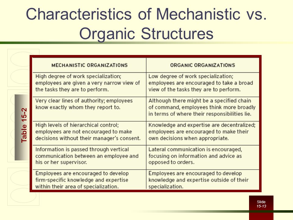 mechanistic structure