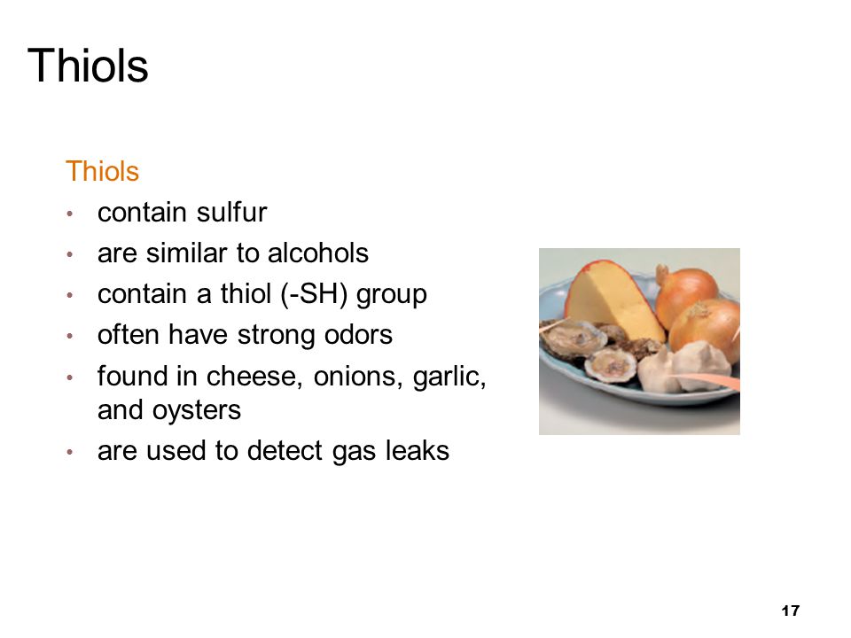 Alcohols Phenols Ethers And Thiols Diet Food