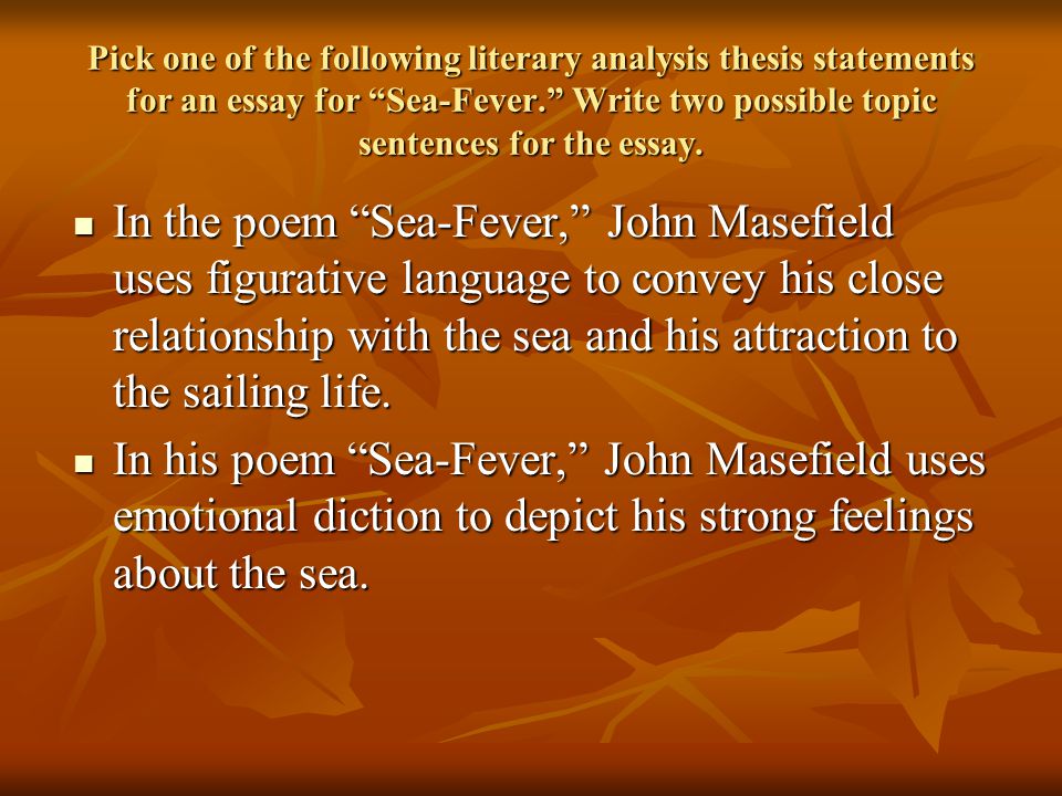 sea fever poem by john masefield