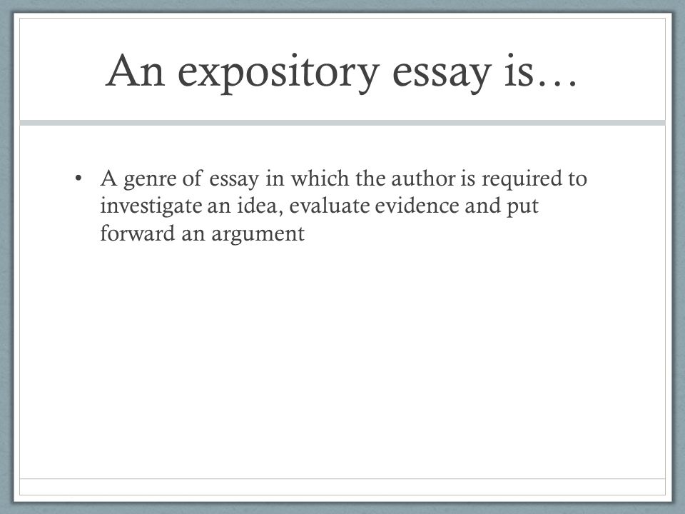 expository essay powerpoint