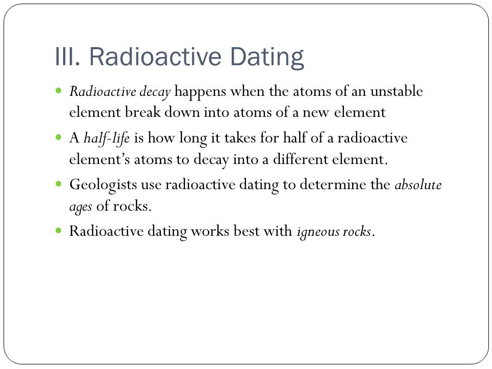 radioactive dating enables geologists to determine