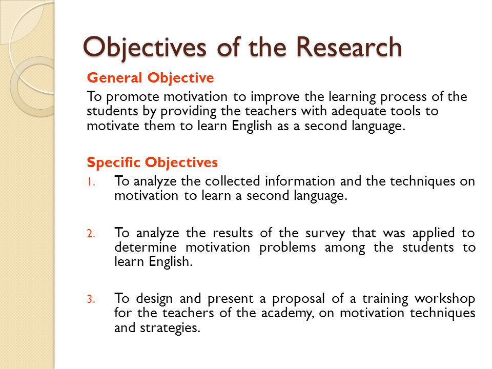 sample thesis objectives of the study