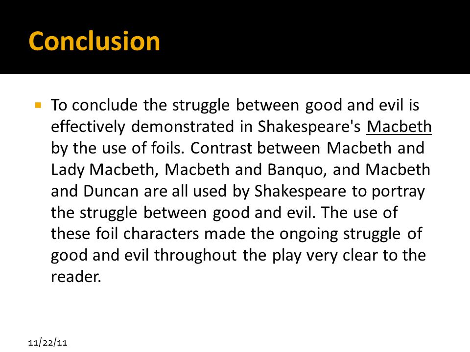 The Nature of Evil in Macbeth