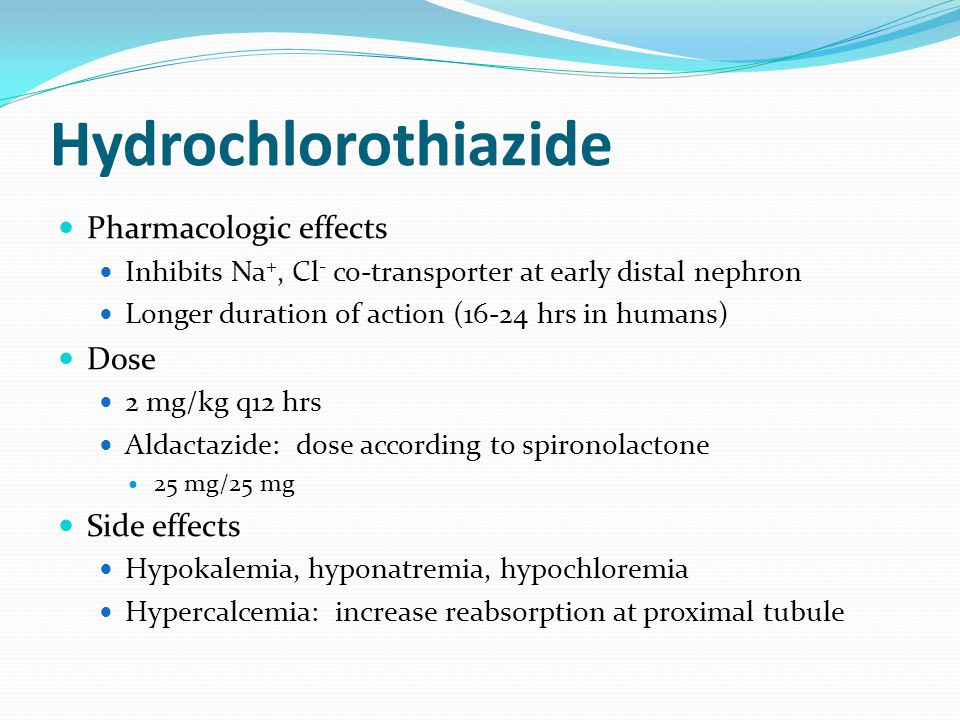 hydrochlorothiazide and diabetes side effects