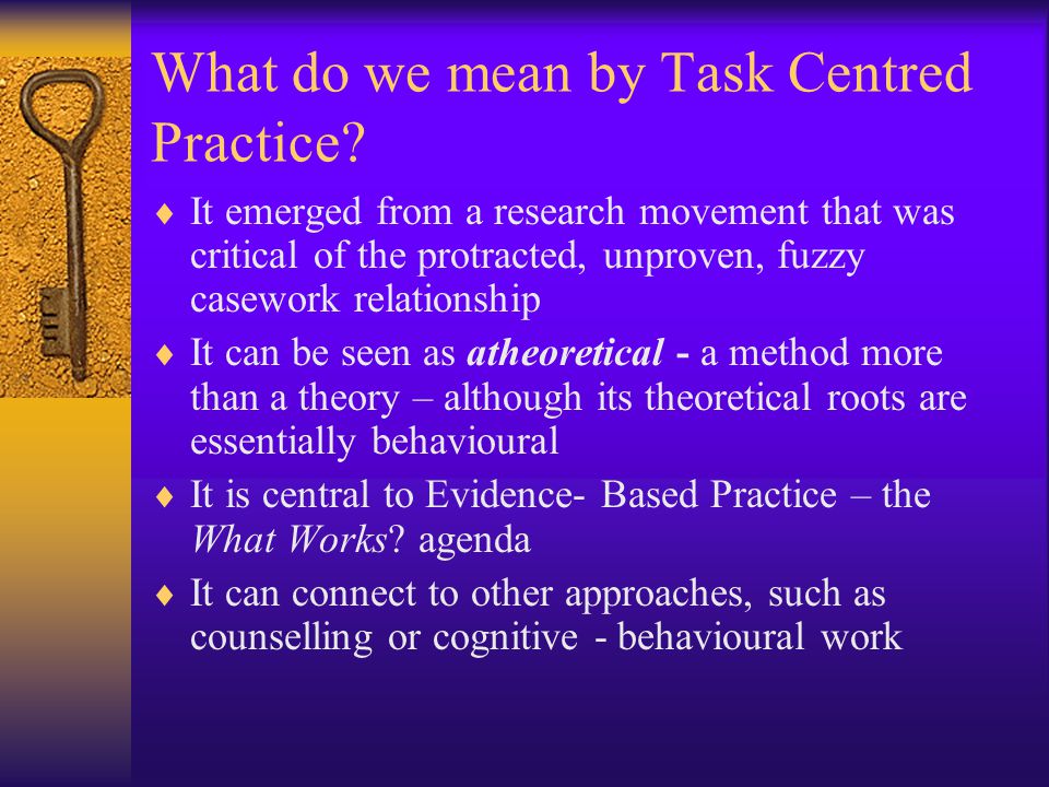 task centered model social work practice