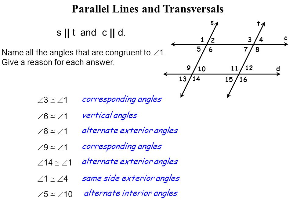 Lesson 2.6 Parallel Lines cut by a Transversal  ppt video online download