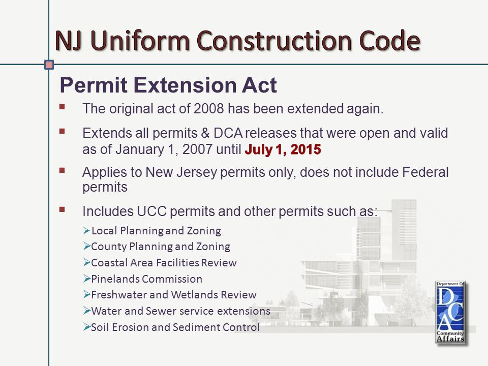 Uniform Construction Codes 19