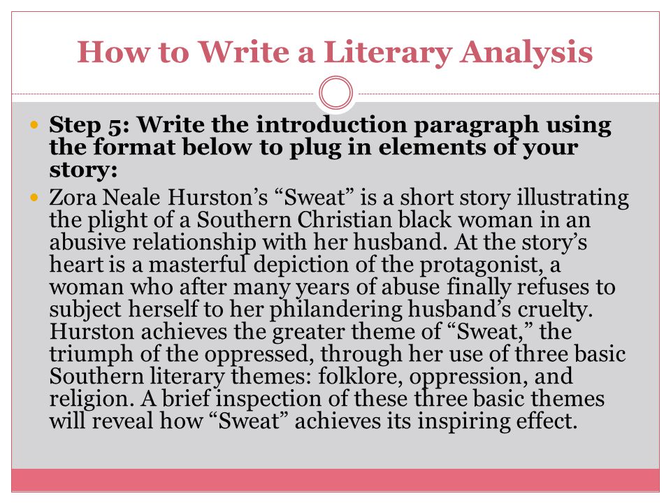 how to write an analysis paragraph