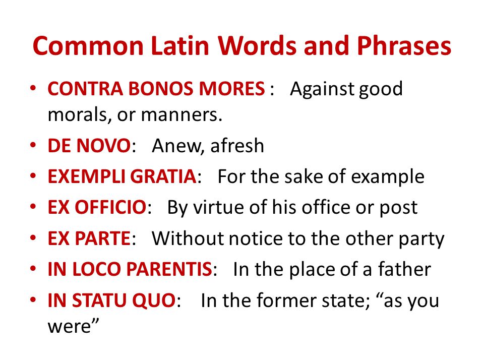 Common Latin Legal Phrases 55