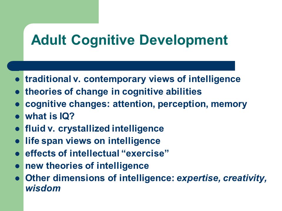 Adult Cognitive Development 92