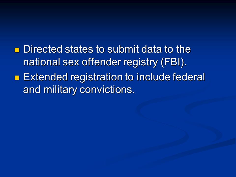 National Sex Registery 63