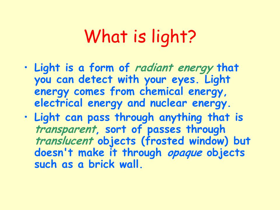 What Is Light? - Lessons Blendspace