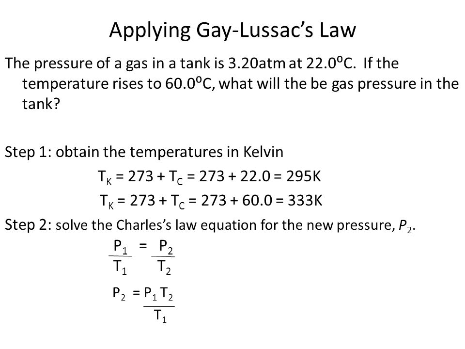 Gay Lussac Equation 70