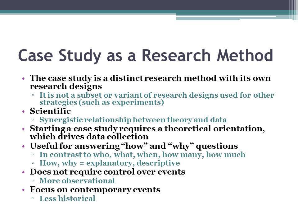case study as a research method