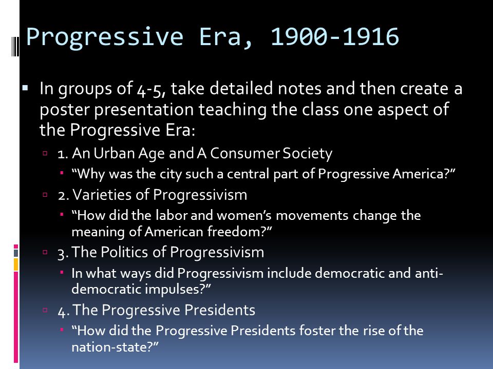 progressive movement dbq