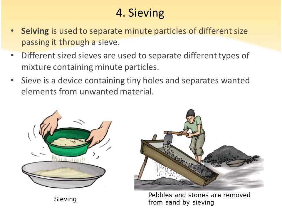 Define Sieving In Science