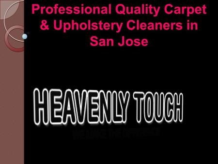 Professional Quality Carpet & Upholstery Cleaners in San Jose.