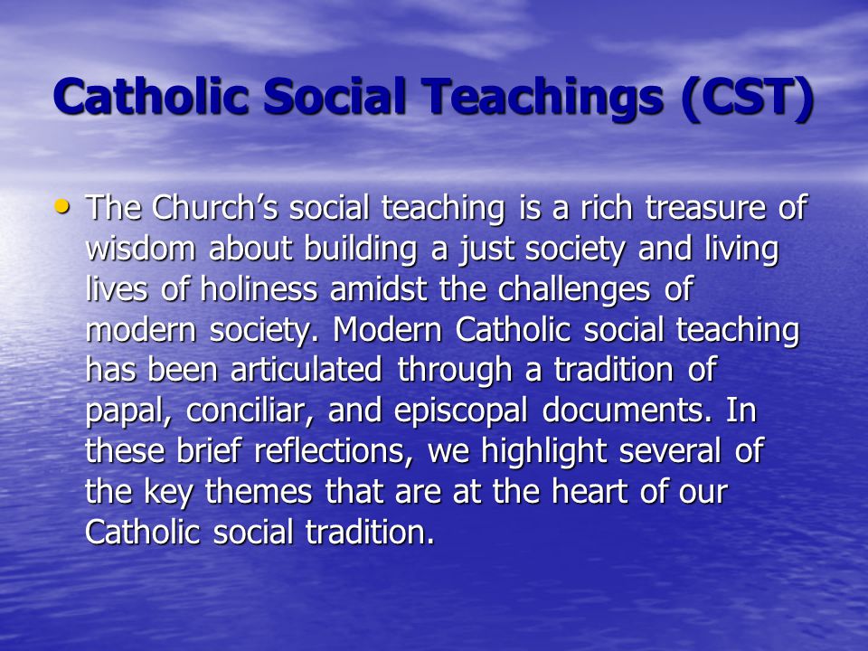 Themes of Catholic Social Teaching