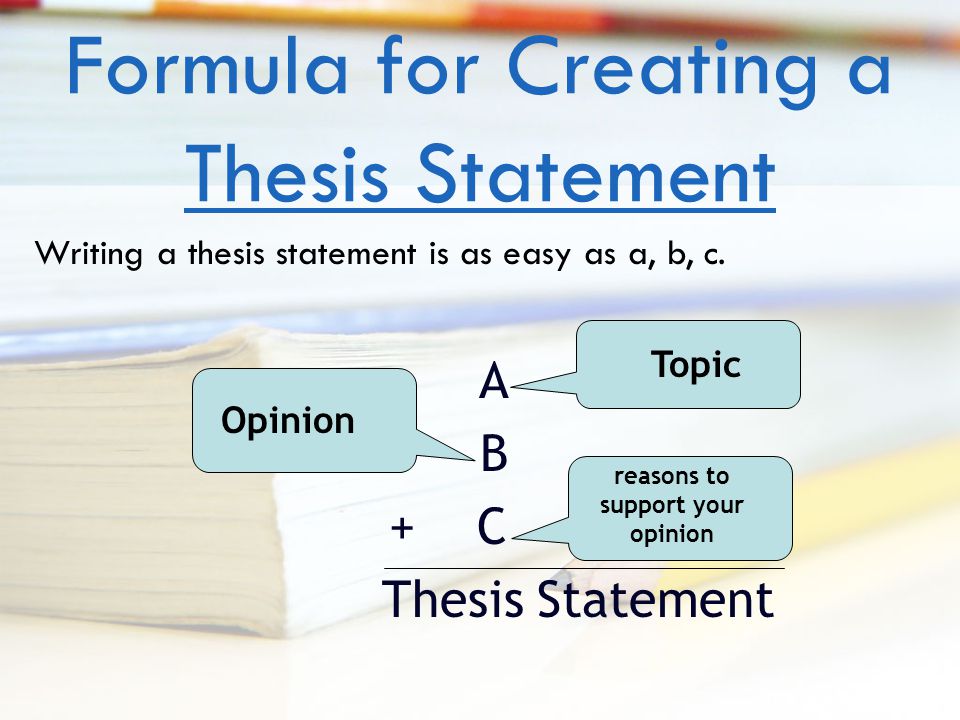 thesis formula