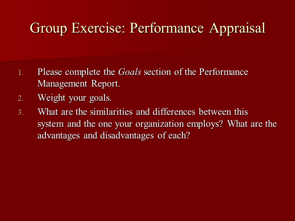 Group Performance Appraisal 63