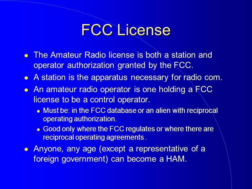 Fcc Amateur License 18