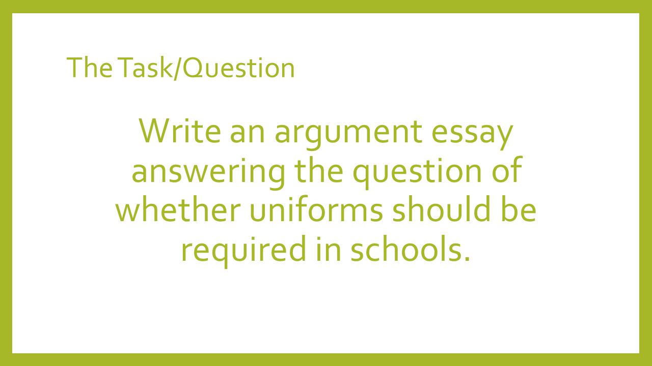 an argument against school uniforms