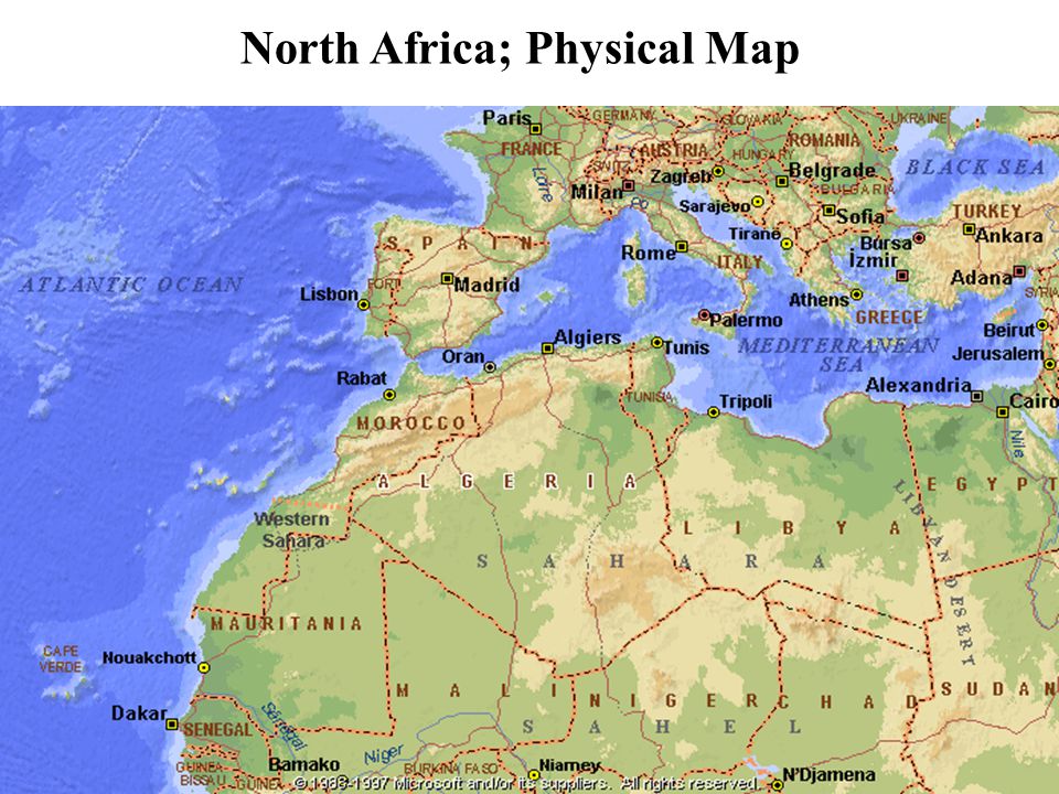 North Africa Physical Maps 64