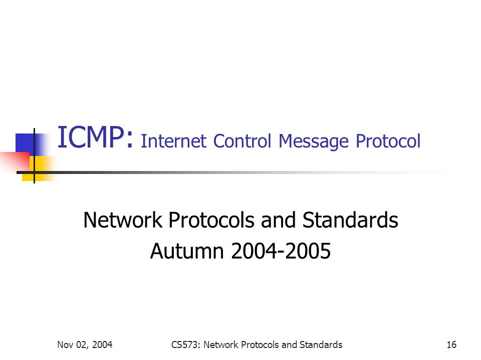 Internet control message protocol - SlideShare