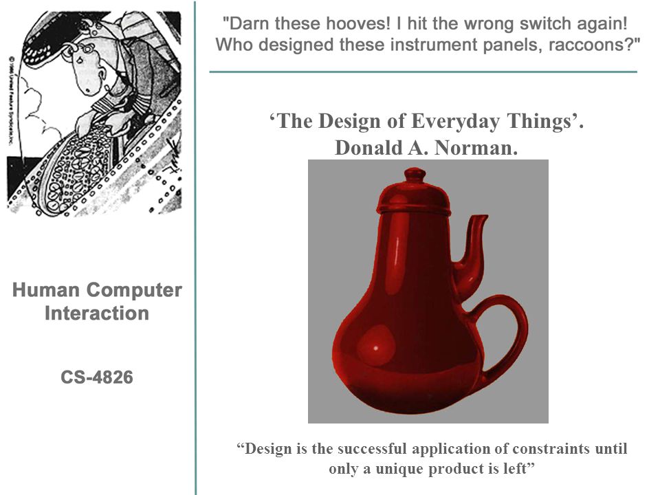 Don Norman - The Design of Everyday Things - Sharritt
