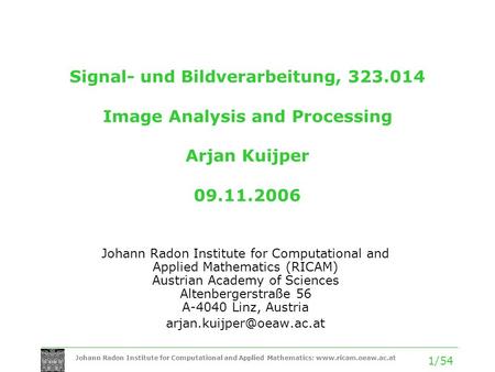 Signal- und Bildverarbeitung, 323