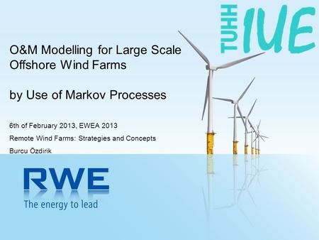 O&M Modelling for Large Scale Offshore Wind Farms
