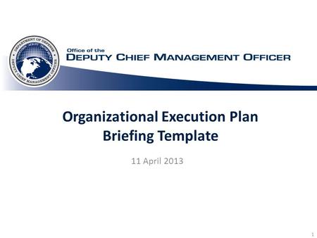 Organizational Execution Plan Briefing Template