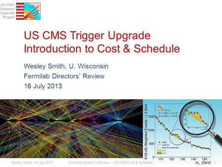 LHC CMS Detector Upgrade Project US CMS Trigger Upgrade Introduction to Cost & Schedule Wesley Smith, U. Wisconsin Fermilab Directors Review 16 July 2013.