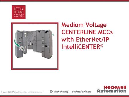 Medium Voltage CENTERLINE MCCs with EtherNet/IP IntelliCENTER®