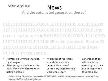 News And the automated generation thereof 01010101010111010101010101010000111110100 11010101010101010100010101010101010101the recent earthquake in0101010101010000111110010.