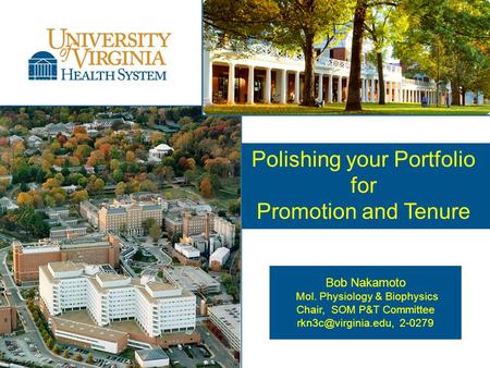 Polishing your Portfolio for Promotion and Tenure