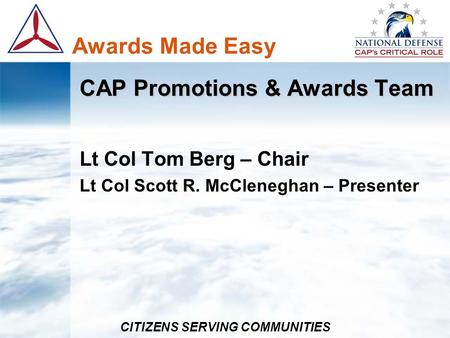 CAP Promotions & Awards Team