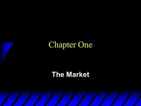 Chapter One The Market The Theory of Economics does not furnish a body of settled conclusions immediately applicable to policy. It is a method rather.