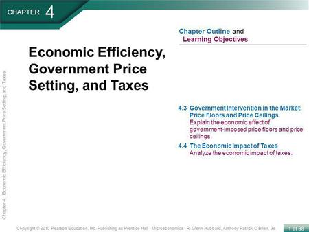 4 Economic Efficiency, Government Price Setting, and Taxes CHAPTER