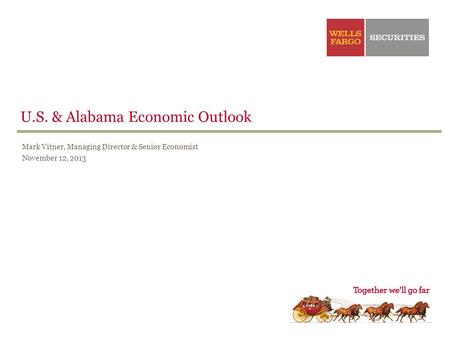 U.S. & Alabama Economic Outlook Mark Vitner, Managing Director & Senior Economist November 12, 2013.