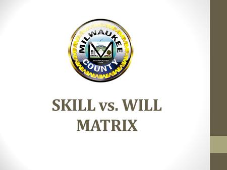 SKILL vs. WILL MATRIX.