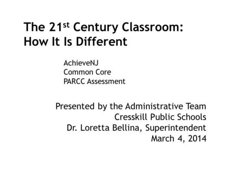 The 21st Century Classroom: How It Is Different