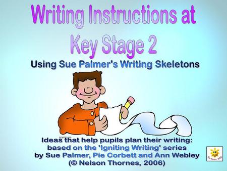 Writing Instructions at Key Stage 2
